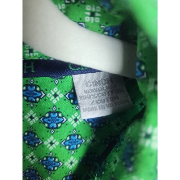 Cinch Mens Button Down Sz M Geometric Design Cotton Cowboy Western Ranch Rodeo - Picture 5 of 9